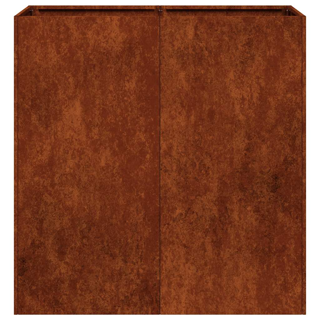 Rustic Planter Box 80 x 40 x 80 cm Weatherproof Steel