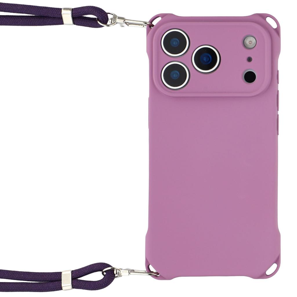 For iPhone 17 Pro Case Four Corner Anti Drop TPU Phone Cover with Hanging Rope