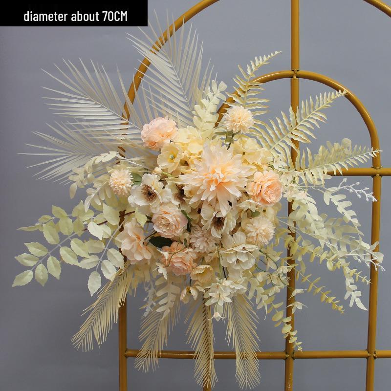 Blue Artificial Flower Row for Wedding Aisles and T-stage Decorations