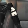 Seat Belt Cover Shoulder Pad Panda Car Accessories Shoulder Neck Protection Reducing Pressure for Kids and Adults Comfortable Breathable (Penda-1)