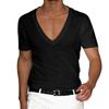 Men'S Sports Work Base Daily Wear T-Shirt Summer Men'S Solid Color Slim Fit Casual T-Shirt Short Sleeved Top