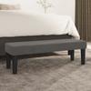 Day and Night - Day and Night Dark Gray Velvet Bench 100x30x30 Cm
