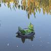 Crafts Resin Frog Statue Cute Cartoon Animal Sculpture Waterproof Floating Pond Ornament Fish Pond