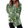Women's Round Neck Tops Cotton Women's Casual Fashion Print  Long Sleeve O-Neck Pullover Top Blouse