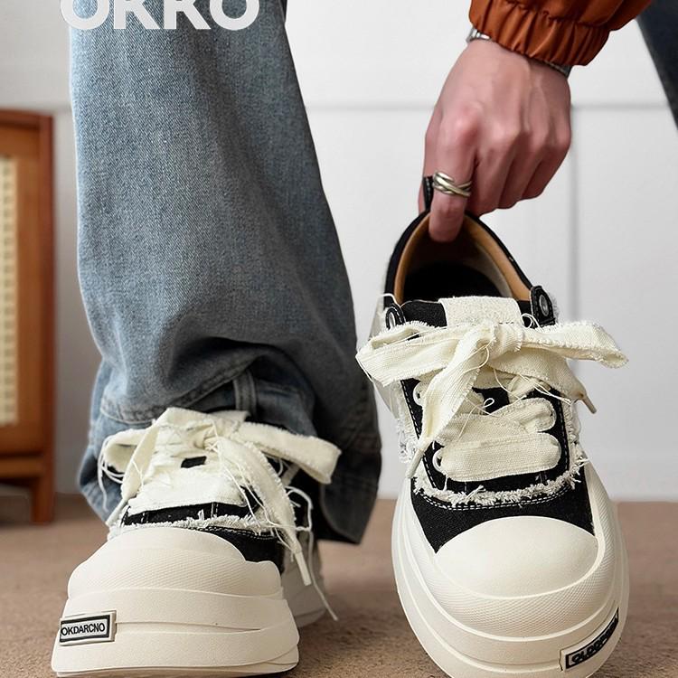 Mickey Men's Height-Boost Thick Sole Casual Canvas Skate Shoes 2025 - Trendy, Versatile High Street Sneakers for Couples.