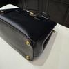 [Pre-Owned] Galleria Tote Bag With Triangle Metal Logo Hardware In Black - Excellent #SRKXMM