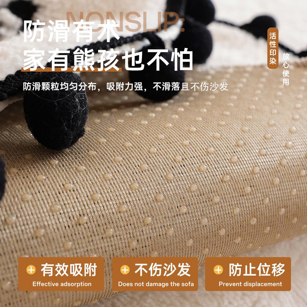 Thicken Plush Sofa Towel Winter Sofa Cover Cloth Towel Anti Slip Blanket Home Decoration Pillow Cover Sofa Backrest Towels