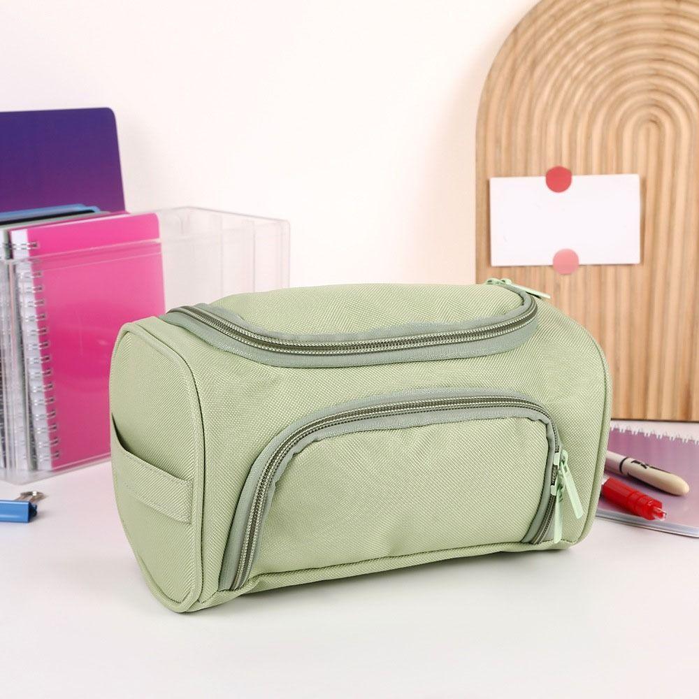 Oxford Cloth Double-Layer Pencil Case Wear-resistant Stationery Organizer Pencil Bag  Boy Girl