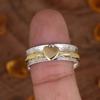 Two-color Love Line Multilateral Ring Women's Vintage Rococo Accessories, Popular