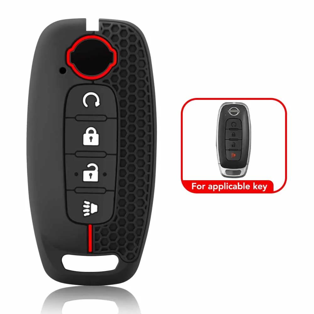 Silicone Key Cover Case For Nissan Versa X-Trail T33 Serena Rouge Kicks Pathfinder Ariya Rogue Car Accessories