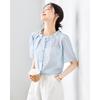 TERRE BLEUE Women's Casual Short Sleeve Shirt