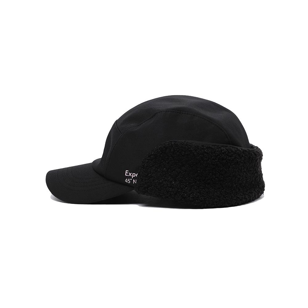 MALBON GOLF Canvas Ear Muff Cap Black