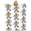 Throw Blanket Dog Man Dogman And Friend Micro Fleece Blanket Four Sizes Cartoon Portable Suitable For Sofa AntiPilling Blanket