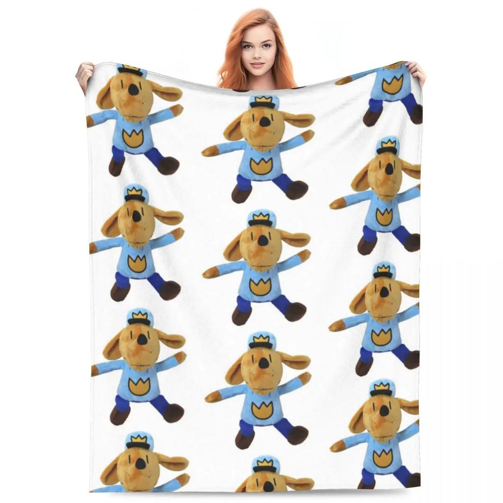 Throw Blanket Dog Man Dogman And Friend Micro Fleece Blanket Four Sizes Cartoon Portable Suitable For Sofa AntiPilling Blanket