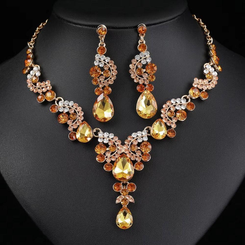 Luxury Women's Jewelry Sets Rhinestone Bridal Jewelry Set Women's Accessories