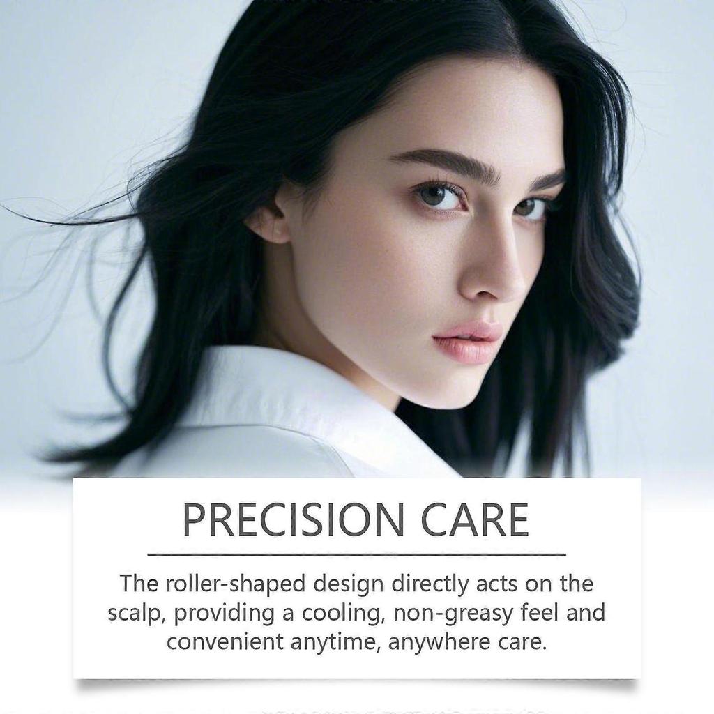 Moisturizing hair care roller ball essence gently cares for the scalp and nourishes the scalp. The roller ball design makes the hair shiny and