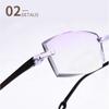 Reading Glasses Dual Light Presbyopia Eyeglasses Rimless Presbyopic Eyewear Computer Eyeglasses