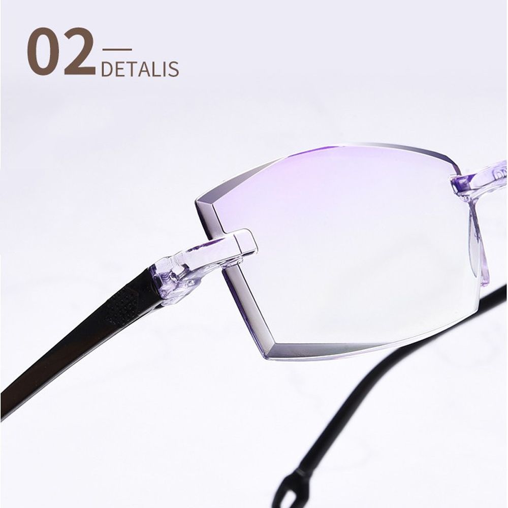 Reading Glasses Dual Light Presbyopia Eyeglasses Rimless Presbyopic Eyewear Computer Eyeglasses