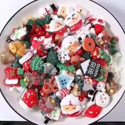 Yiwu Insheen Craft's Hot Sale Xmas Holiday Theme Flatback Resin Charm DIY Hanging Decorations 100 Pcs Per Bag for Souvenirs