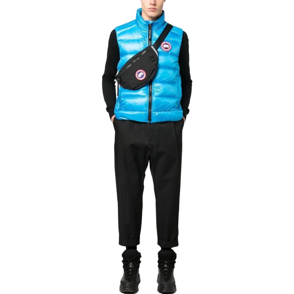 Canada Goose SS23 Crofton Series Solid Color Waterproof Windproof Ultra-Light High Neck Sleeveless Puffer Vest Unisex Vest Blue 2229M-1265