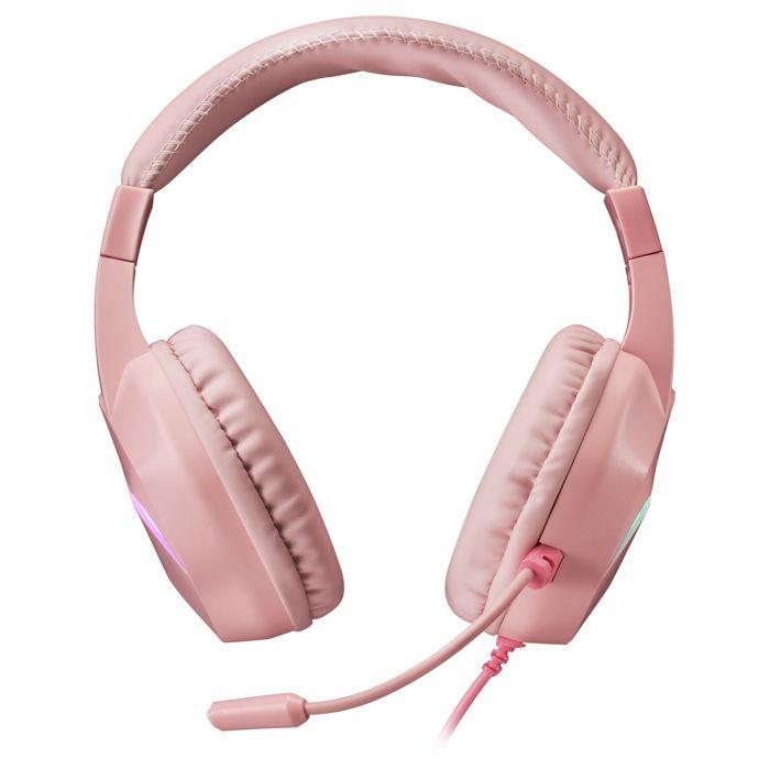 Casque Micro Gamer - MARS GAMING - MH122 RGB - Rose - Filaire - Stéréo - 1,8m