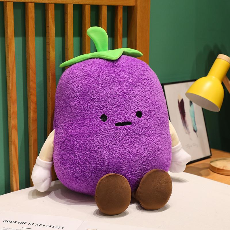 16/60CM Kawaii Cartoon Simulation Anime Eggplant Potato Carrot Vegetable Plush Toy Pillow Children's Vegetable Pendant Puppet
