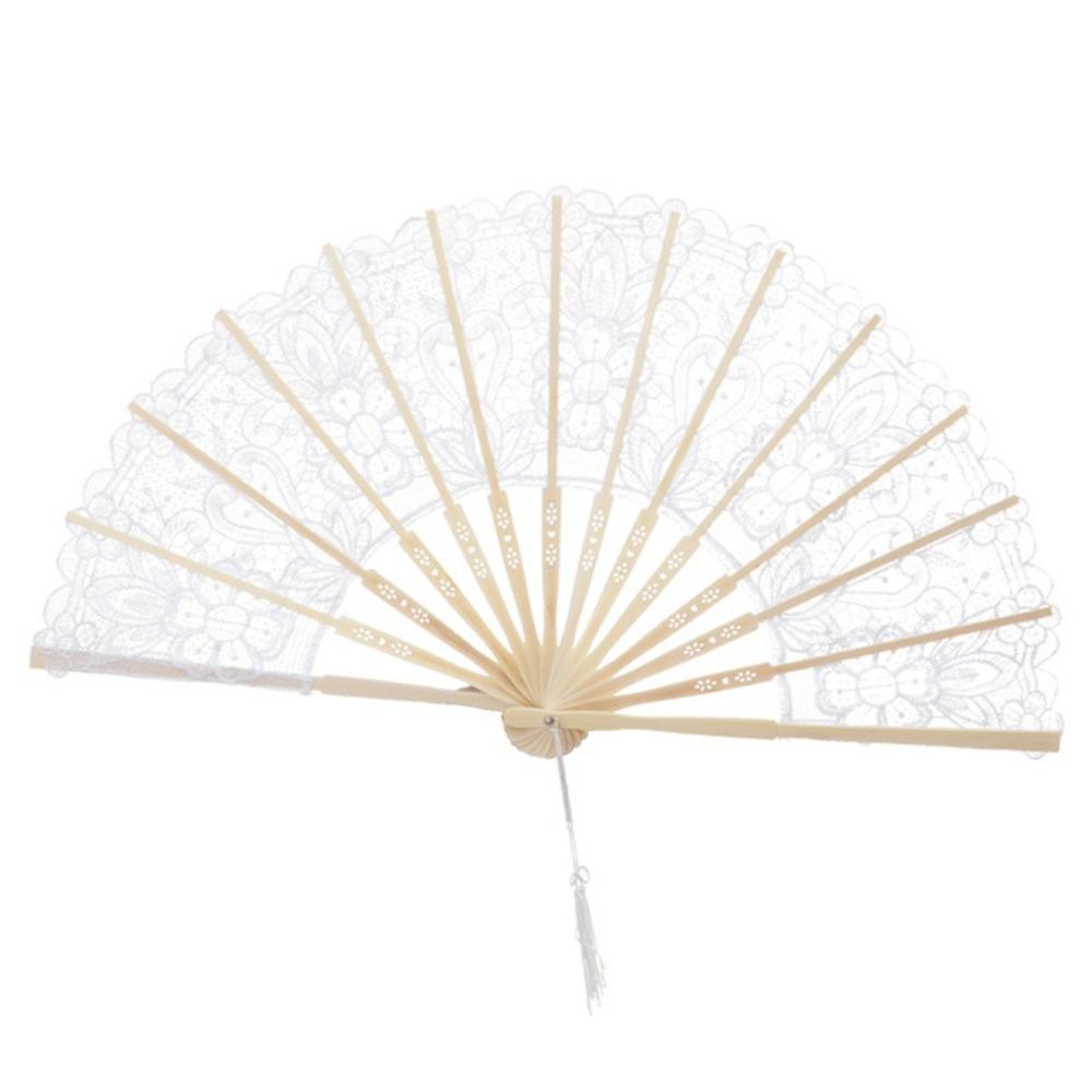 Vintage Handheld Fan Elegant Dance Fan Portable Lace Folding Fan  For Wedding Party Home Decor