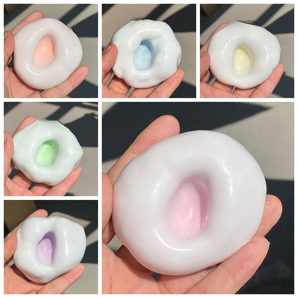 Simulation Snow Skin Glutinous Rice Cake Good Feel Venting Toy Hot Squeeze Toy for Adult Kids