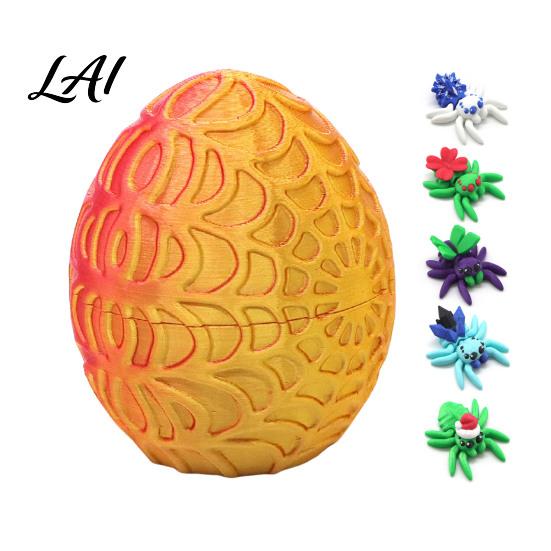 PLA Craft Gifts 3D Printed Spider Figurine Articulated Fidget Toy Movable Joints Ornamental Pieces for Windowsill Animal Creative Desktop Ornaments
