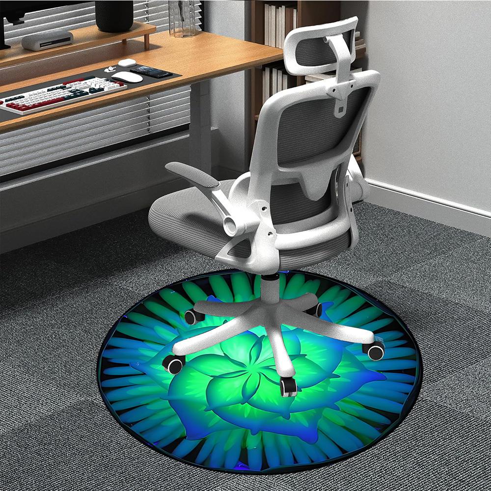 

1pc Floral Mandala Pattern Chair Carpet for Office, Non-slip, Soft and Durable Office Rug for Decoration, Perfect for Office yy251229195 80cm by 80cm