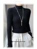 Women's Slim-Fit Semi-High Neck Long Sleeve Knitwear Pullover for Autumn and Winter