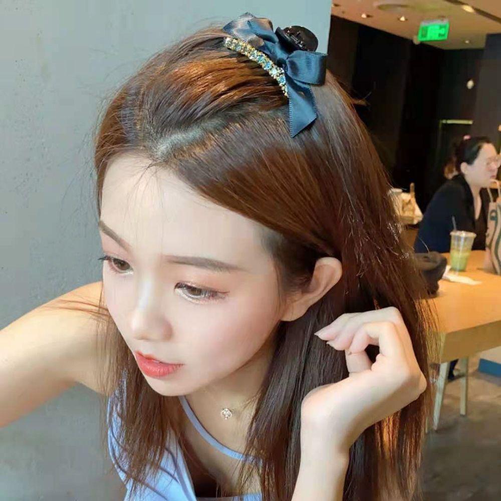 Female Headwear Rhinestone Bow Hair Claw Korean Style Crab Clips Women Hair Clips Hair Accessories