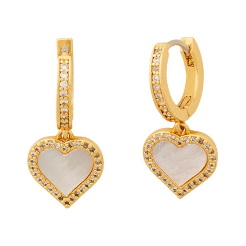 Kate Spade take heart love design copper earrings women s gold KA872 золотой
