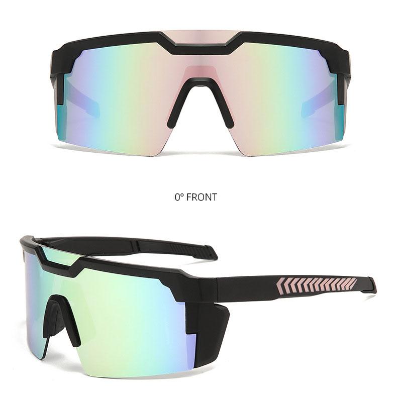 Новые цельные квадратные очень большие спортивные мужские солнцезащитные очки — фото 11