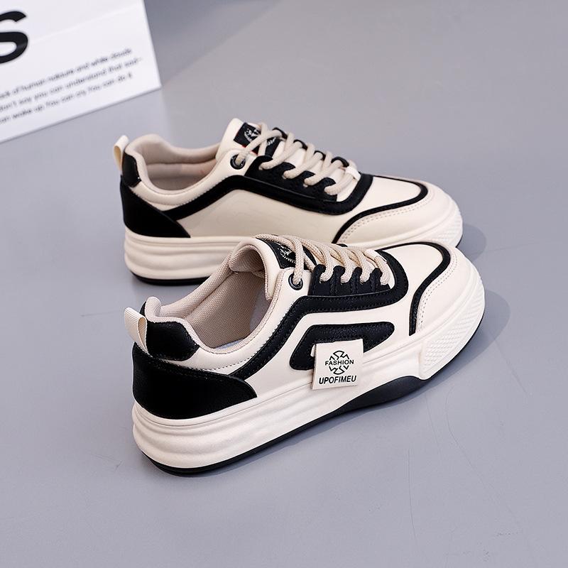 2025 spring little white shoes new Korean version ins female students platform heightening sports board shoes casual street auction 6521