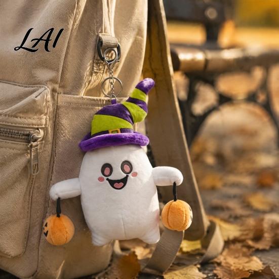 Halloween Surprise Gifts Ghost Plush Keychain Cute Spooky Stuffed Toy Pendant for Backpack Festive Decoration Keys Soft Mini Doll Bag Charm
