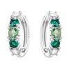 925 Silver Animal Plant Green Series Zircon Hoop Earrings For Women Fashion Jewelry Gift Accessories