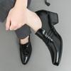 Fashion Men Formal Oxford Shoes Casual Business Office Party Loafers Men's High Heels Shoes Classic Men Shoes PU Leather Dress Shoes