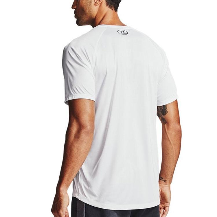 Under Armour Logo Print Solid Color Loose Fit T-Shirt Men tops White 1357234-100