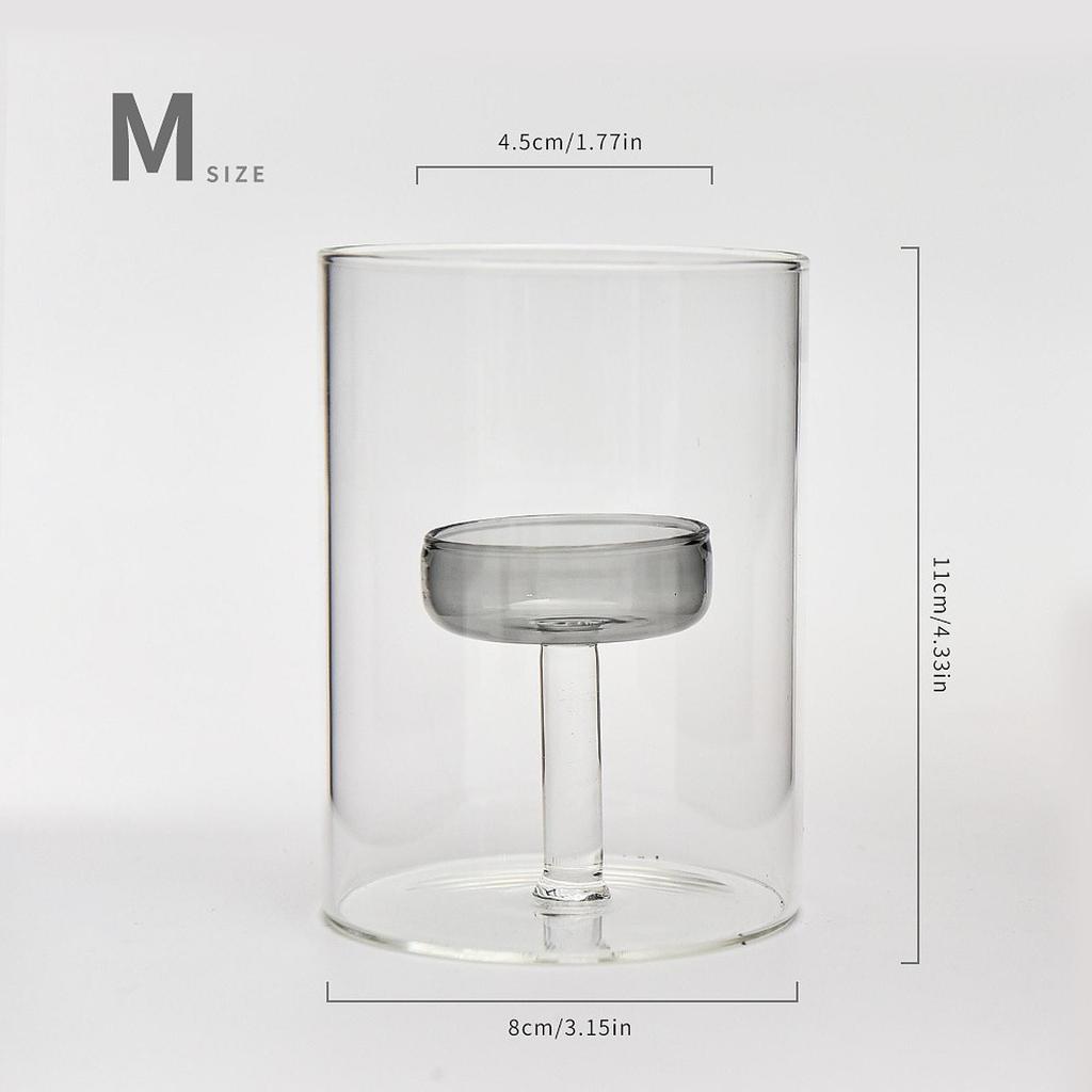 Tealight Holder Windproof Glass Creative Anniversary Festive Decorative Centerpiece Dinning Holiday Event Tabletop Ornaments