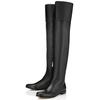 Fashion 2025 Winter Fashion Women Boots Black/brown Side Zipper Round Toe Square Heel Over The Knee Flat Boots Casual Knight Boots