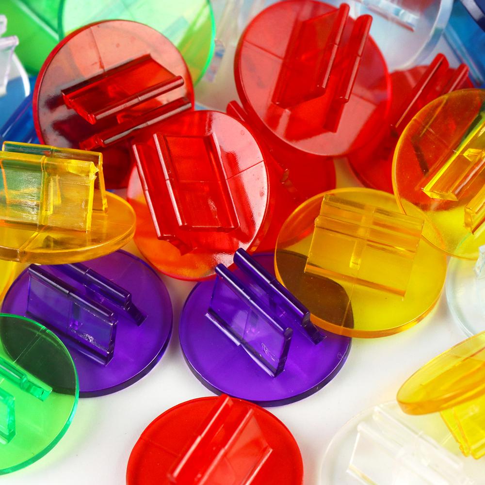 Card Holder Card Binder Clips Transparent Card Holder Various Colours Available Fitting 2MM Cardboard for Board Game Accessories