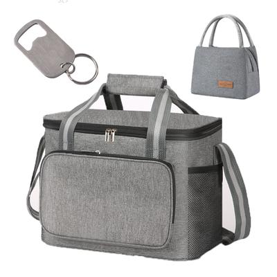 DAZUAN Foldable Cooler Thermal Insulated Large 15L Cooler Soft Cooler Cooler Handheld and Shoulder PVC Bag Can Hold Lunch Great Cooler Bag for Outdoor