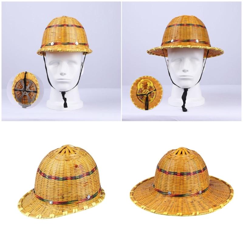 Breathable Bamboo Weave Cap For Outdoor Activities Lightweight And Friendly Unisex Design Practical Sun Protection Hat