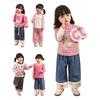 LUSON Baby Girls' 2025 Spring Straight-Leg Casual Pants