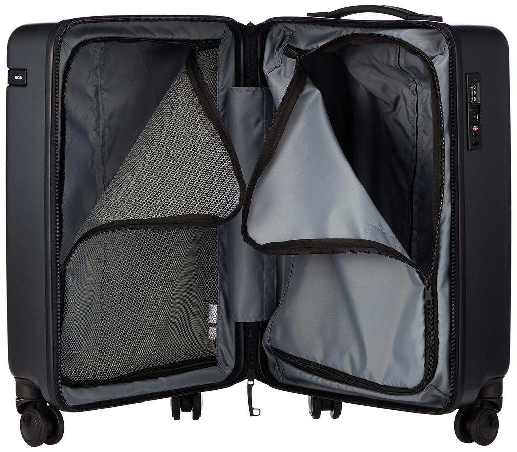 [ace. TOKYO] Cornerstone 2-Z Suitcase No. 06862, 48L, 3.5kg, 3-5 Nights, 62cm, Gunmetallic, One Size