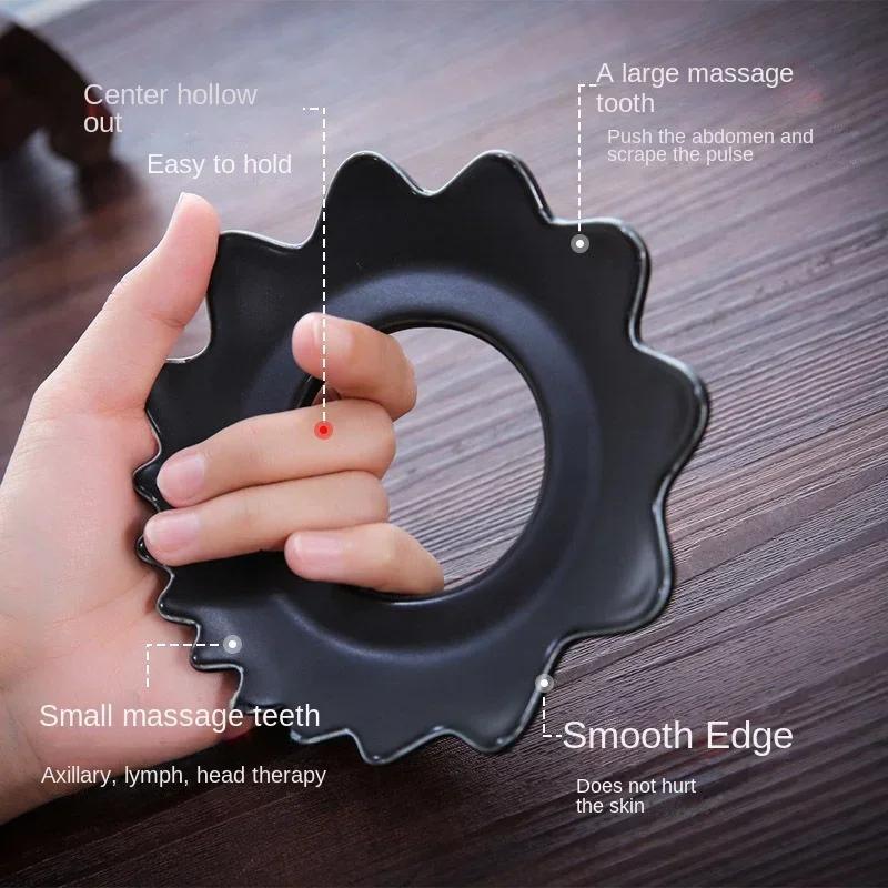 

Ceramic Sawtooth Gua Sha Scraper Guasha Massage Tool Neck Waist Scraping Meridian Dredging Muscle Relaxing Anti Cellulite Board