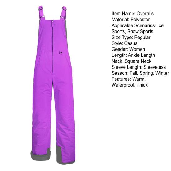 Dámská kombinéza Přední zip Vodotěsný Nastavitelný ramenní popruh Tepelně Odolný proti větru Bez rukávů Antistatický Kapsy větší velikosti Outdoorový overal
