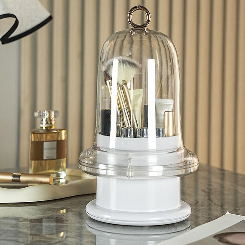

Transparent Cosmetic Storage Box Large Capacity Makeup Brush Storage Tube Skincare Storage білий