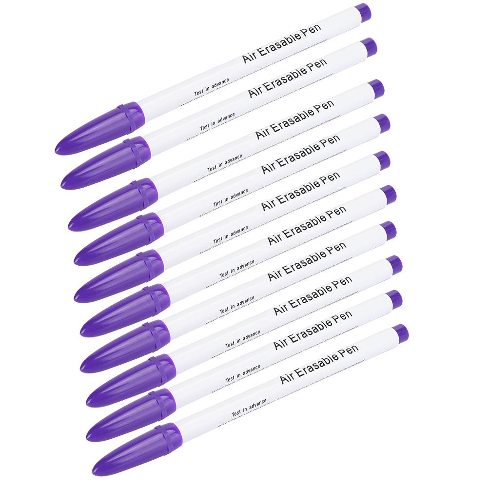 

10 шт. стираемая ручка с толстой головкой, фиолетовая ручка для рисования, маркер для шитья, инструменты для шитья